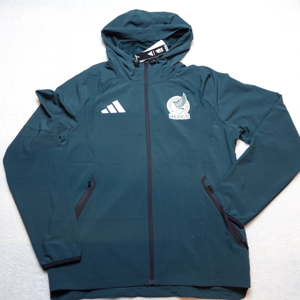 Adidas Mexico National Team Jacket Mens Medium Green FMF Soccer Windbreaker
